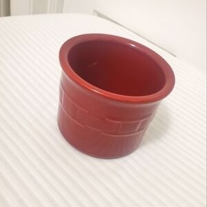 Longaberger Woven Traditions Paprika in Color 1 Pint Crock/candle holder, USA